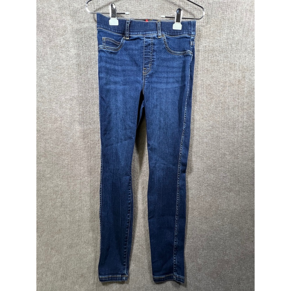 SPANX High Waisted Skinny Jeans Dark Wash Blue Small Denim Stretch Compression